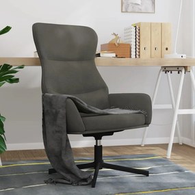 Sedia Relax Grigio Scuro İn Velluto /