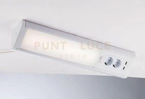 Barra sottopensile angolare led habilis bianco 15w 1750lm 4000k 2 p...