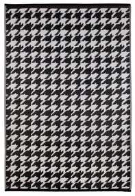 Tappeto da esterno bianco e nero Houndstooth, 150 x 240 cm - Green Decore