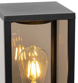 Lampada da esterno in piedi nera con fumo 40 cm IP44 - Charlois