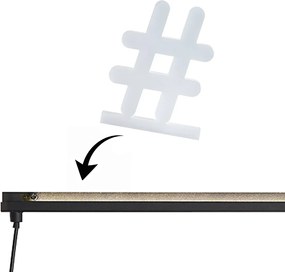 Lampada da parete moderna nera con LED inclusi - Letterbox