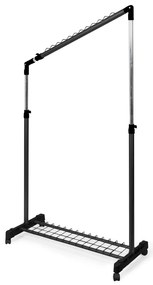 Appendiabiti mobile telescopico in metallo nero Under Stairs - Compactor