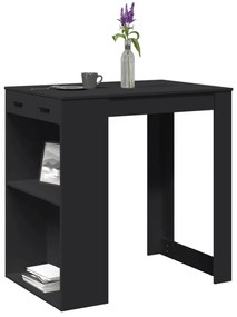 Tavolo Da Bar Nero 102x70x103,5 Cm İn Truciolato /