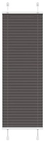 Tenda Plissettata Nera 40x100 Cm Larghezza Tessuto 39,4 Cm /