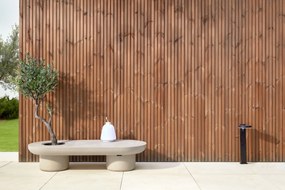 Kave Home - Tavolino Taimi da esterno in cemento Ã˜ 140 x 60 cm