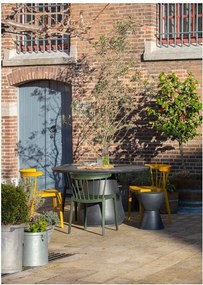 Sgabello grigio antracite adatto all'esterno , ø 35 cm Dover - WOOOD