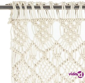 vidaXL Tenda Macramè 140x240 cm in Cotone