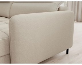 Divano angolare beige allungabile/con contenitore (con penisola a sinistra/a U) e rivestimento in velluto Berrto – ELTAP