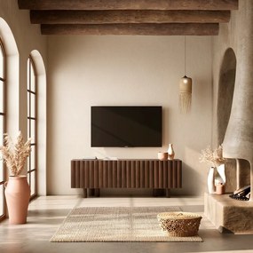 Mobile TV marrone in mango massiccio 160x55x40 cm Tamira – MOME