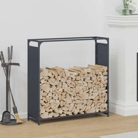 Rastrelliera Per Legna Da Ardere Antracite 90x28x90 Cm /
