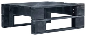 Set divani in pallet con cuscini 4 pz in pino impregnato nero