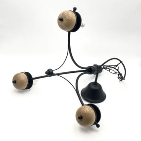 Brilagi - LED Lampadario a sospensione con catena COTTAGE 3xE14/40W/230V faggio/marrone