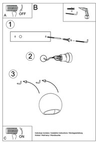 Sollux SL.1026 - Applique GLOBE 1xE27/60W/230V bianco lucido