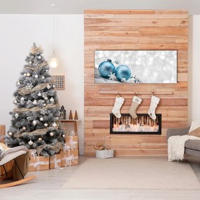 Quadro in vetro Palle di Natale Inverno Decorazioni di Natale 100x50 cm