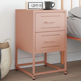 Comodino Rosa 36x39x60,5 Cm İn Acciaio /