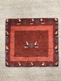 Gabbeh Tappeto persiano 40 x 40 Rosso (Iran) Annodato A Mano