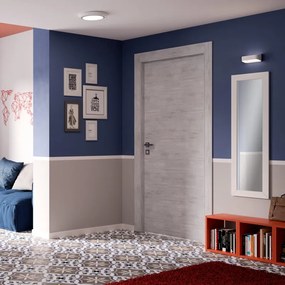Porta interna a battente Beton in legno colore grigio, L 80 x H 210 cm, apertura reversibile