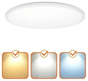 Lampada LED bagno NIVERA LED/12W/230V IP54 Ø 22,5 cm bianco con telecomando