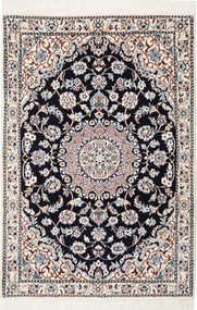 Nain Tappeto 80 x 120 Blu (Iran) Annodato A Mano