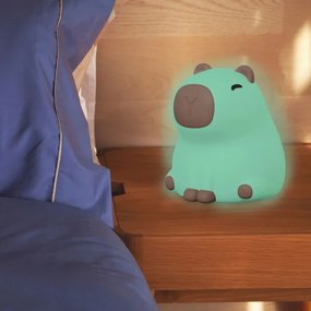 Lampada per bambini LED RGBW Dimmerabile LED/1W/5V USB 1200 mAh capybara
