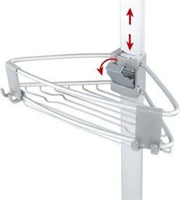 Mensola da bagno telescopica color argento opaco in alluminio Purio – Wenko