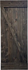 Anta per porta scorrevole Horse in legno massello ebano, L 96 x H 215 cm spessore 56 mm, apertura reversibile