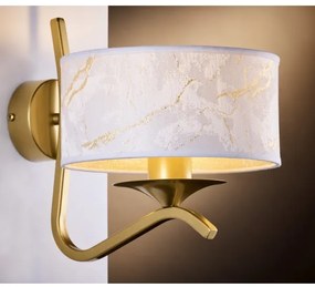 Jupiter 2111 - Applique KASZMIR 1xE27/15W/230V bianco/oro/effetto marmo