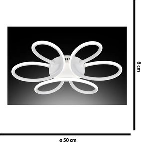 Plafoniera LED Fiore Ø 50 cm bianco NOVECENTO