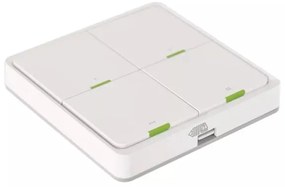 Interruttore 4 bottoni GoSmart 1xCR2430 Tuya bianco