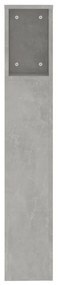 Testiera con scomparti grigio cemento 200x18,5x104,5cm