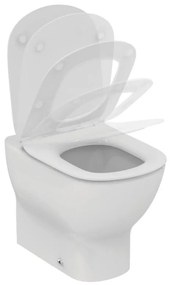 Vaso WC parete e pavimento IDEAL STANDARD tesi, sedile incluso P 55.5 x L 36.5 x H 44.5 cm bianco