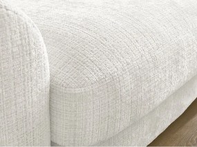 Divano angolare bianco (con penisola a destra/con chaise lounge) con rivestimento in ciniglia Leonore – Bobochic Paris