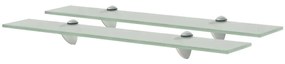 Mensole Galleggianti 2 Pz İn Vetro 60x20 Cm 8 Mm /