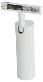 Faretto moderno bianco per sistema a binario monofase GU10 35mm - Slimline Uzzy