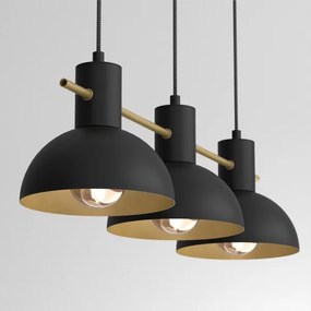 Lampadario a sospensione con filo ESTATE MINI 3xE27/15W/230V nero