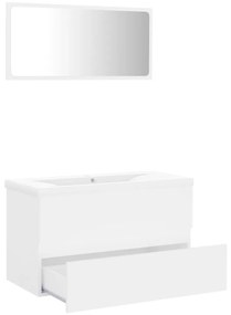 Set mobili da bagno bianco in truciolato