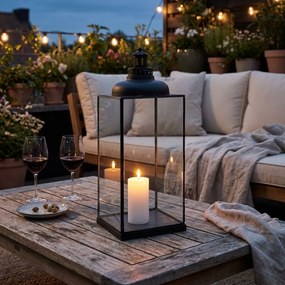 ARIANE - lanterna in vetro e acciaio