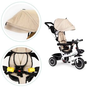 Triciclo, passeggino in beige ECOTOYS