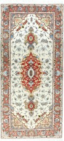 Tabriz Tappeto 70x160 Beige (Iran) Annodato A Mano