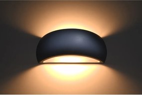 Lampada da parete in ceramica grigia Palermo - Sollux