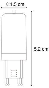 Set di 5 lampadine LED G9 dimmerabili 3W 280 lm 2700K