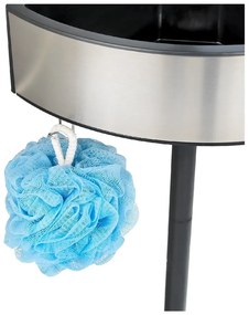 Mensola angolare telescopica per doccia Prea Argento/Nero, 27 x 20 cm Premium - Wenko