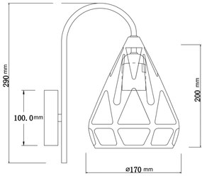 Globo 15889W - Applique HASSAN 1xE27/40W/230V