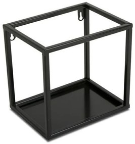 Mensola a muro 20x20 cm nera