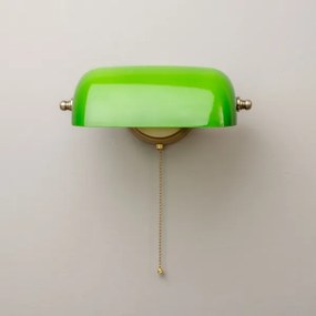 Brilagi - Applique da parete BANK OFFICE 1xE27/60W/230V ottone/verde