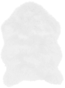Pelliccia ecologica bianca Montone, 60 x 90 cm - Tiseco Home Studio