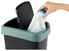 Bidone per rifiuti in plastica riciclata 10 L Twist - Rotho
