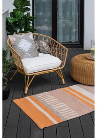 Tappeto bifacciale beige-arancio per esterni in plastica riciclata , 80 x 180 cm Bella - Green Decore