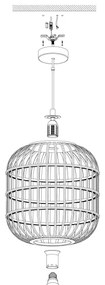 Eglo 43216 - Lampadario a sospensione con filo BORDESLEY 1xE27/28W/230V