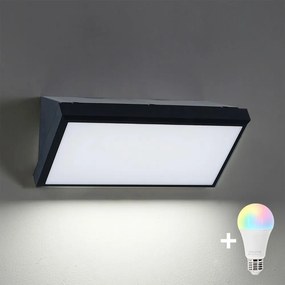BRILAGI - LED RGBW Applique da esterno TRIANGLE 1xE27/12W/230V nero IP65